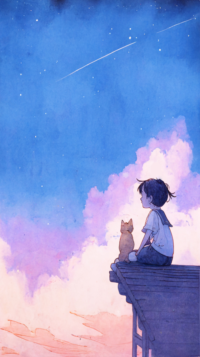 女孩与猫