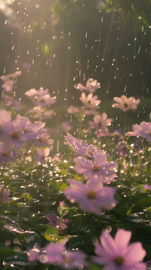 花與水滴