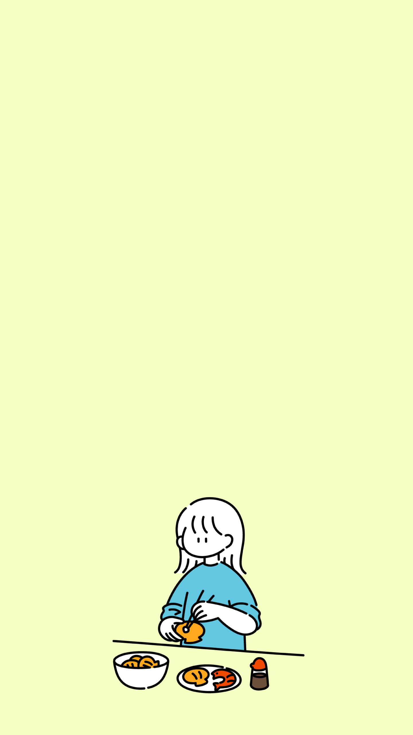 可愛女孩吃美食