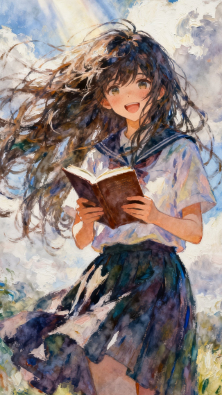 莫奈风少女