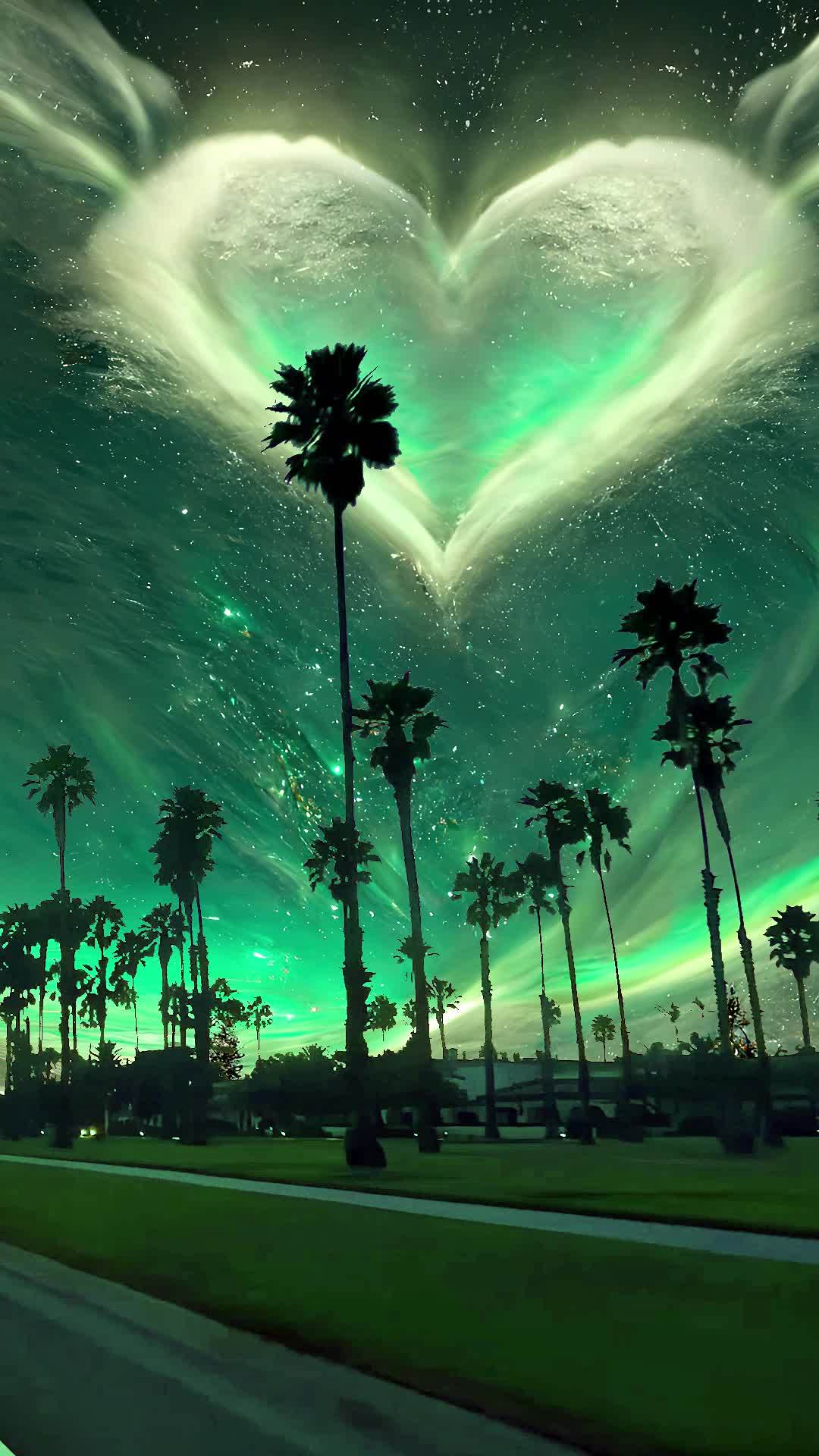 治癒系極光風景壁紙