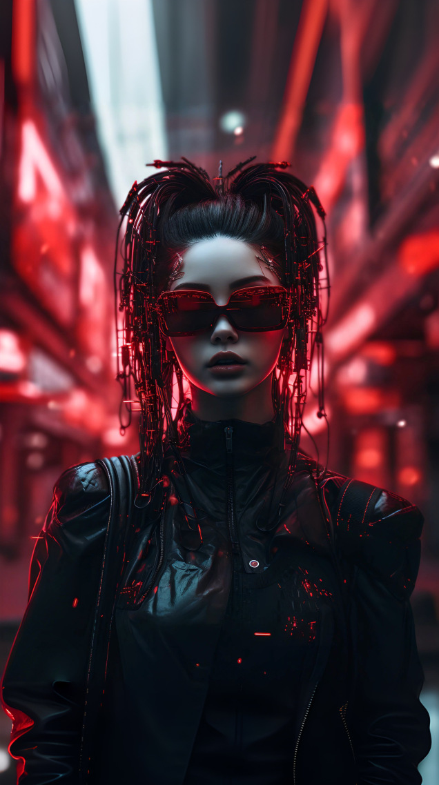 元宇宙科技感美女