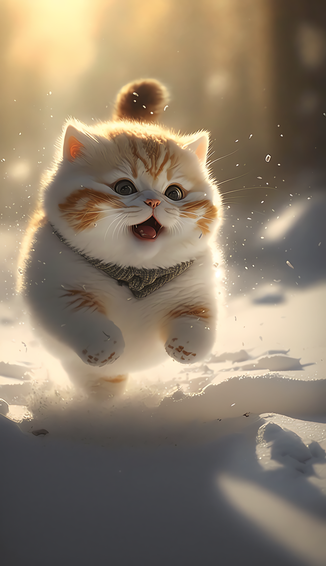 寻找光的猫咪