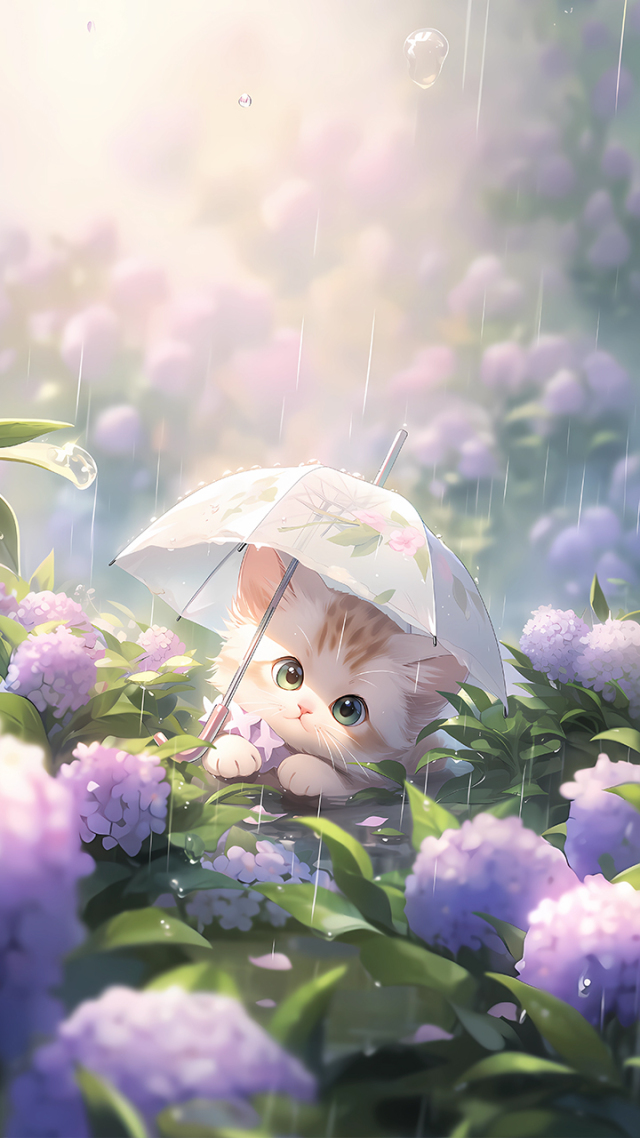 薔薇細雨小貓