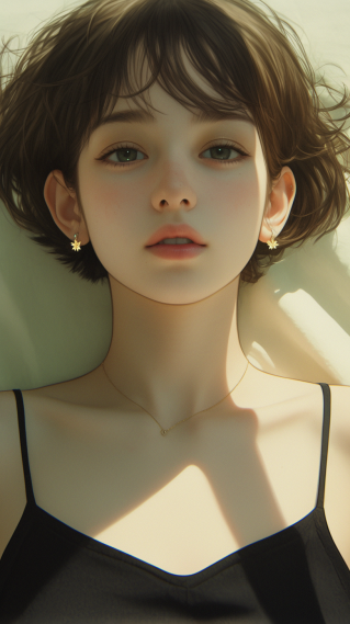 清新气质短发美女