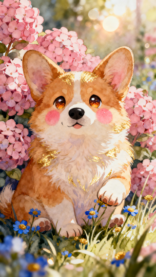花中小柯基