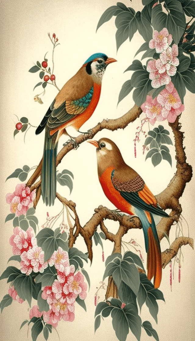 中国花鸟工笔画