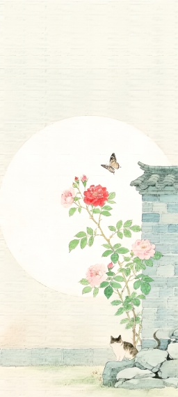 猫戏蝶