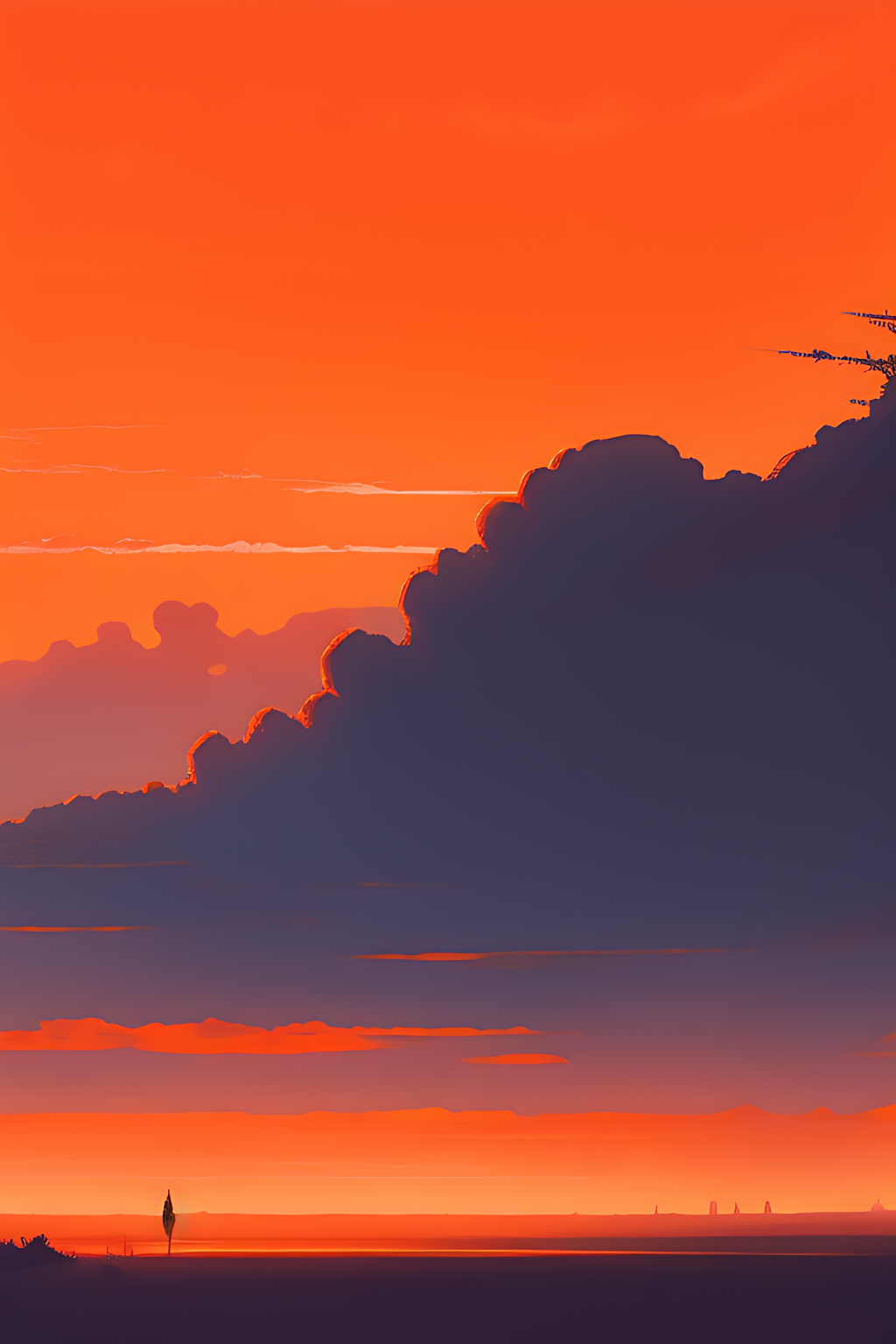 orange sky