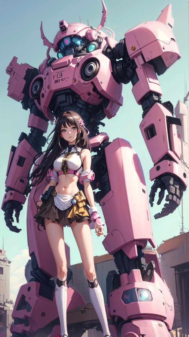 粉色机甲美少女