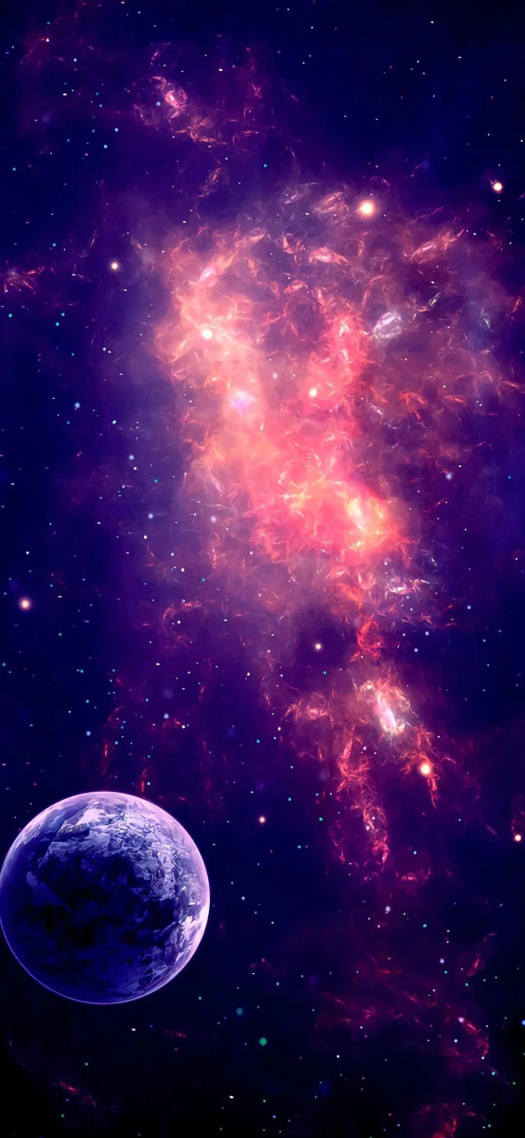 星河與地球4k屏保圖片手機壁紙