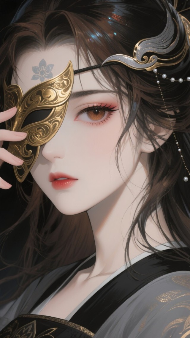 摘下