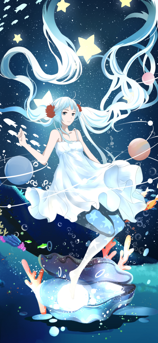 微信壁紙圖水下少女