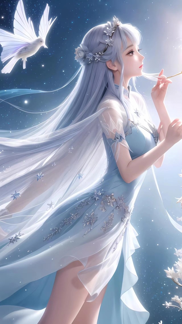 唯美藍衣女神靜態版