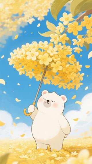 桂花伞下