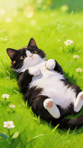 悠闲奶牛猫