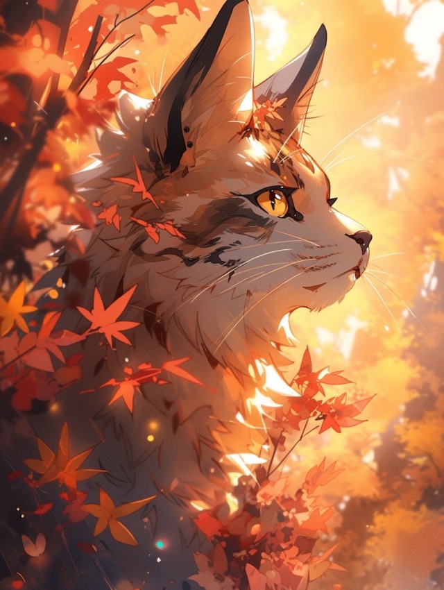 枫叶与猫