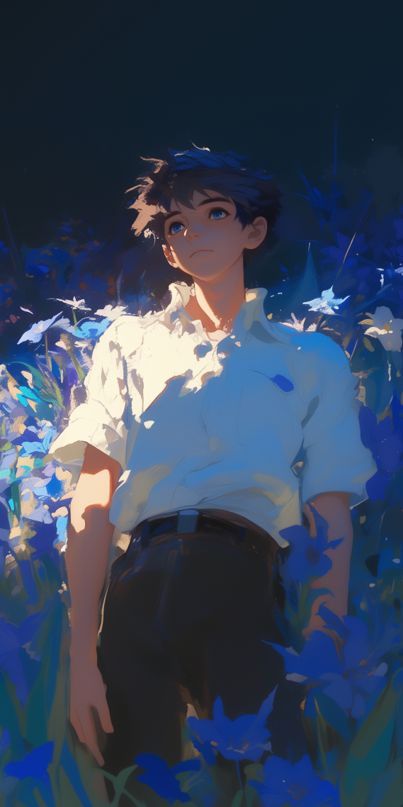 野花与男孩