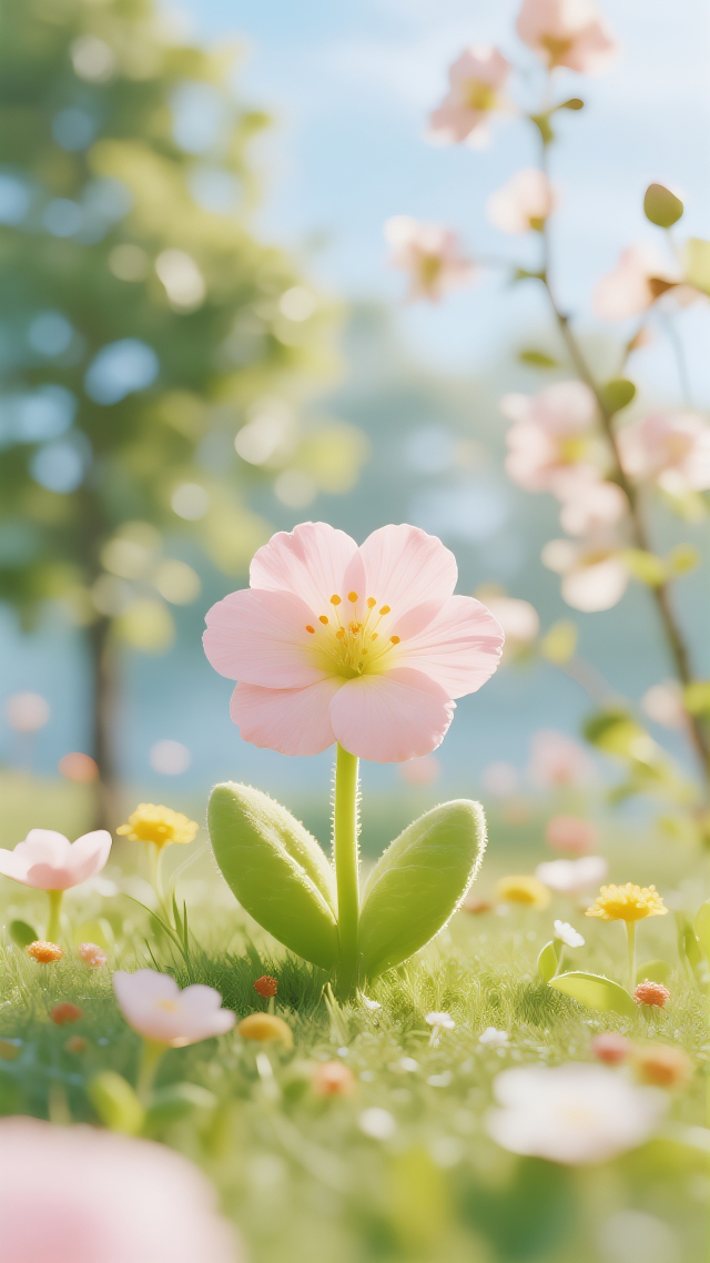 一朵粉色小花