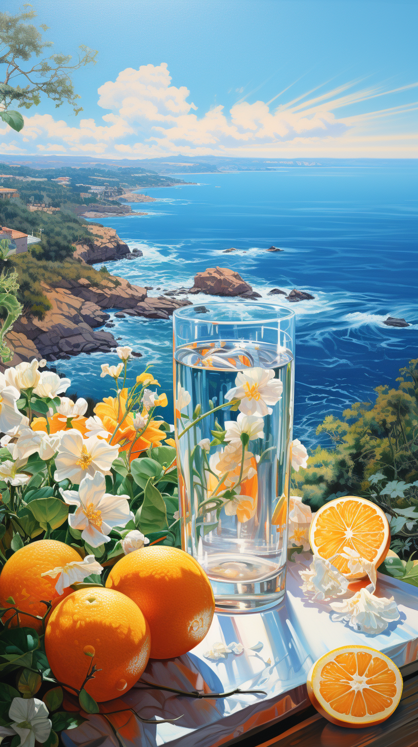 陽光下的海邊