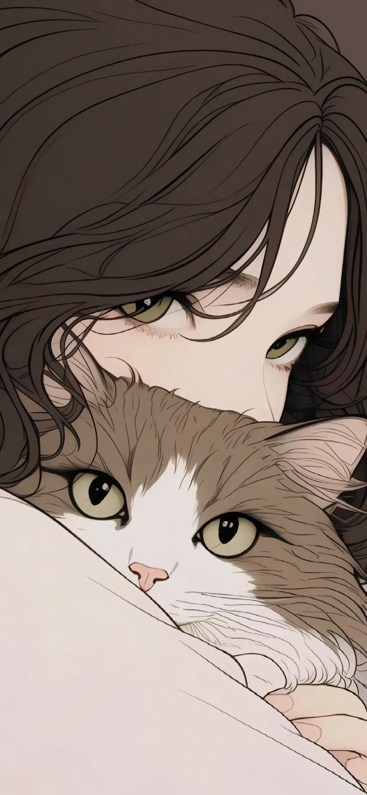 她和猫