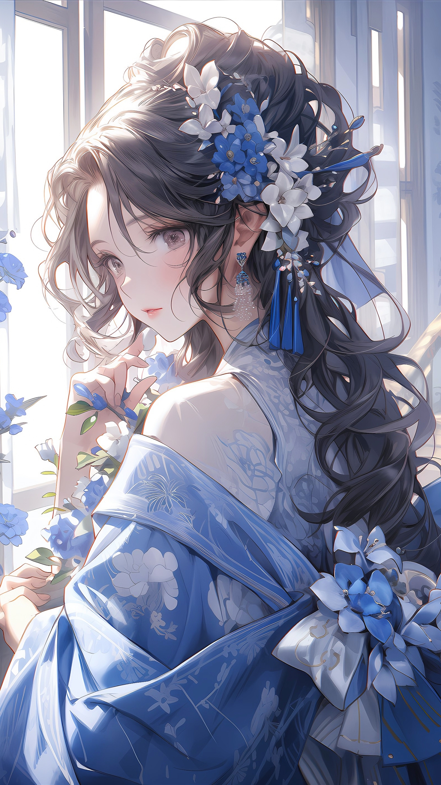 戴花女孩