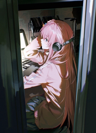 高质量粉毛女孩