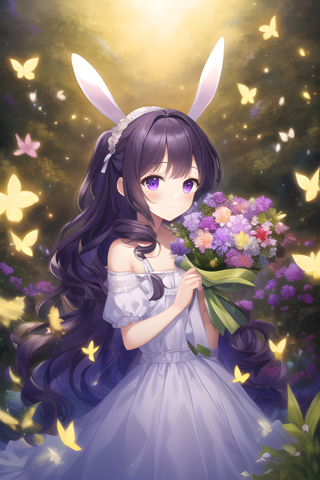 少女和鮮花