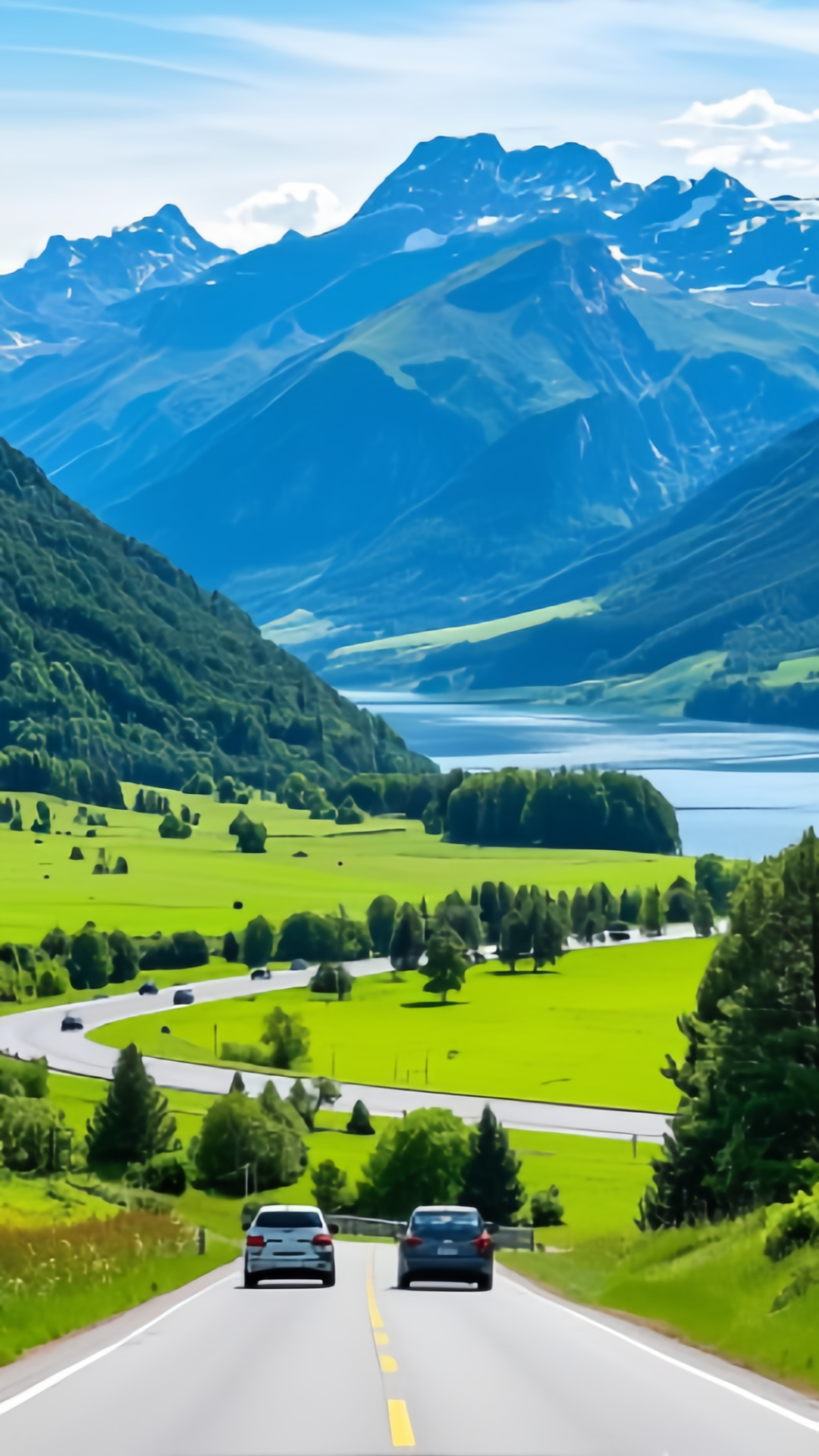 路上 清新護眼山水風景
