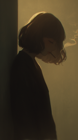 忧郁气质美女