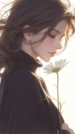 鲜花高冷女神