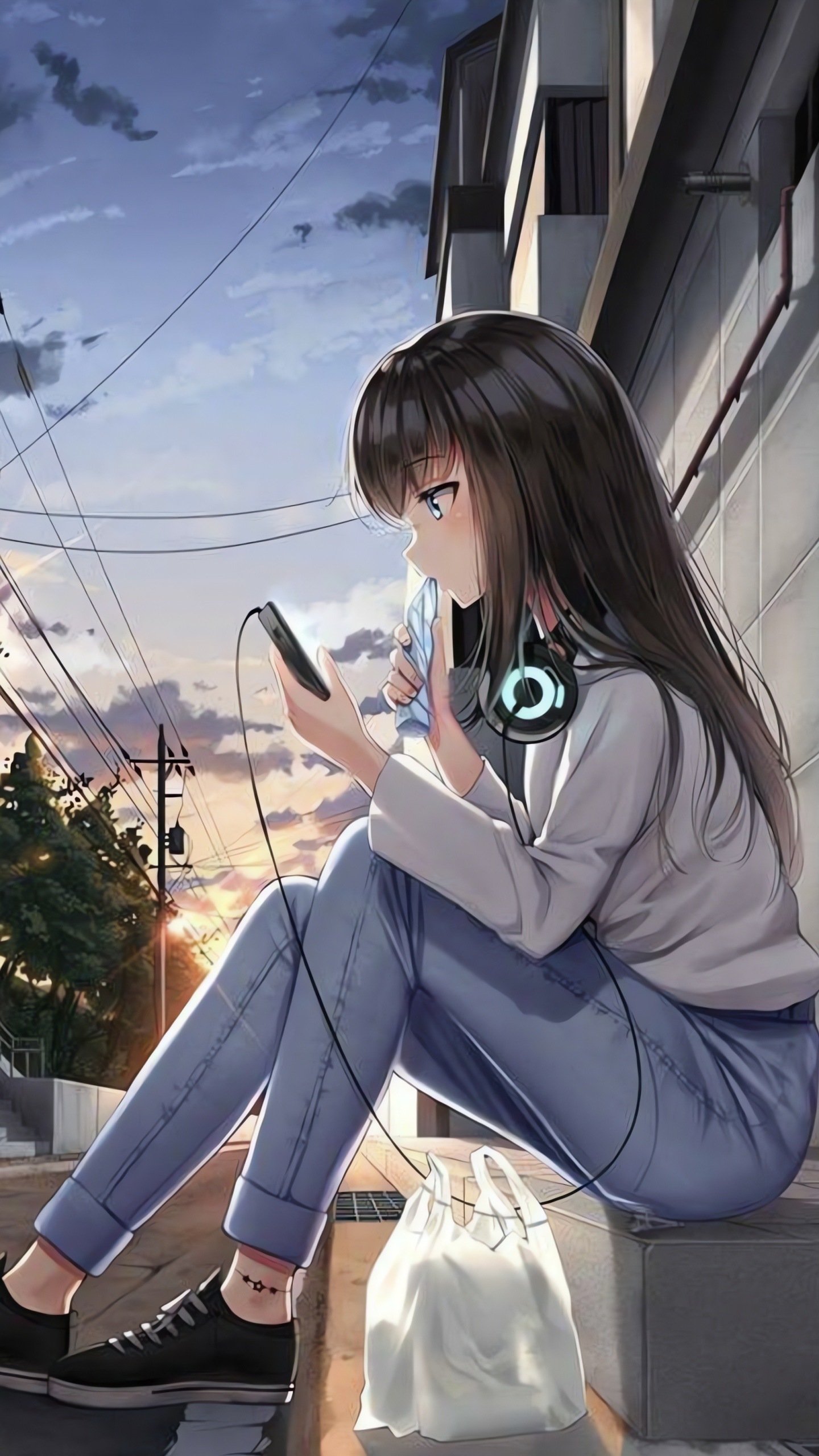 孤獨路邊女孩