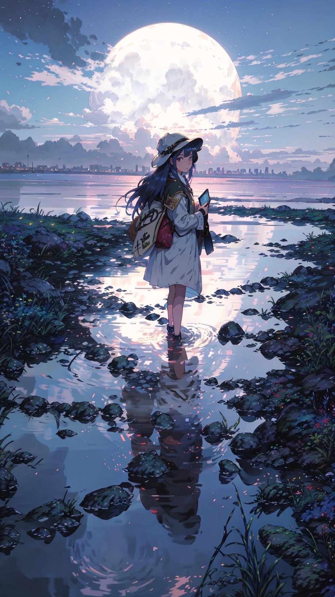 月光下的少女