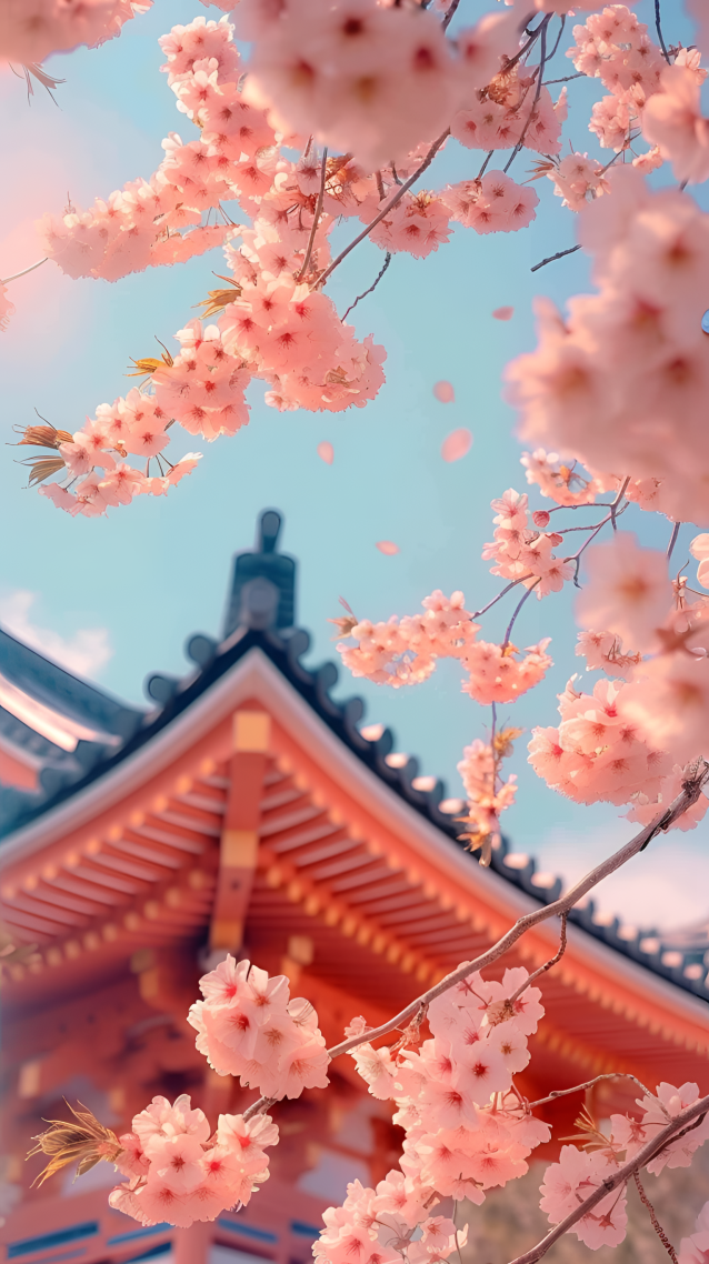 古寺桃花