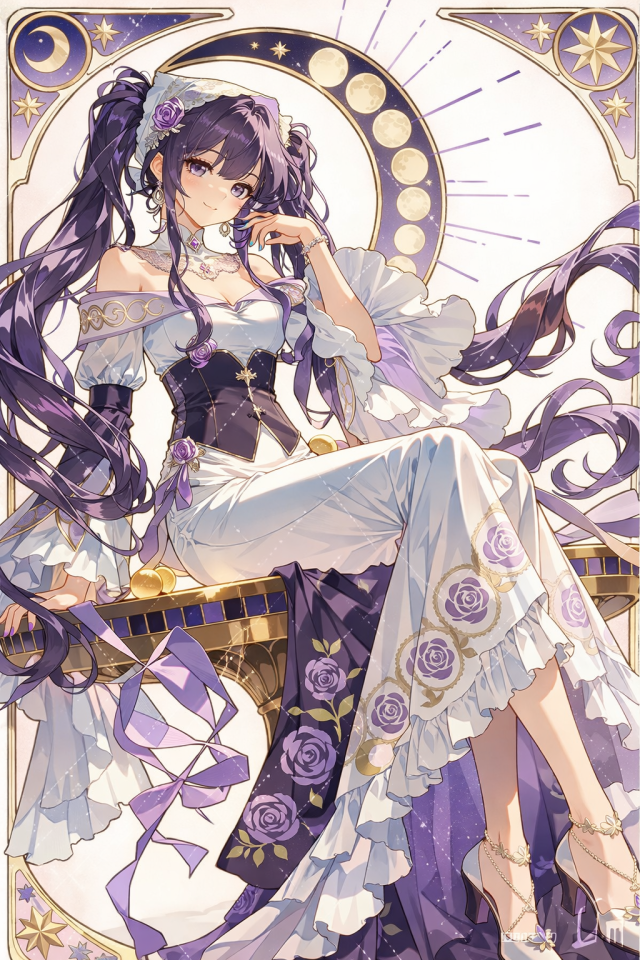 紫色高贵美少女