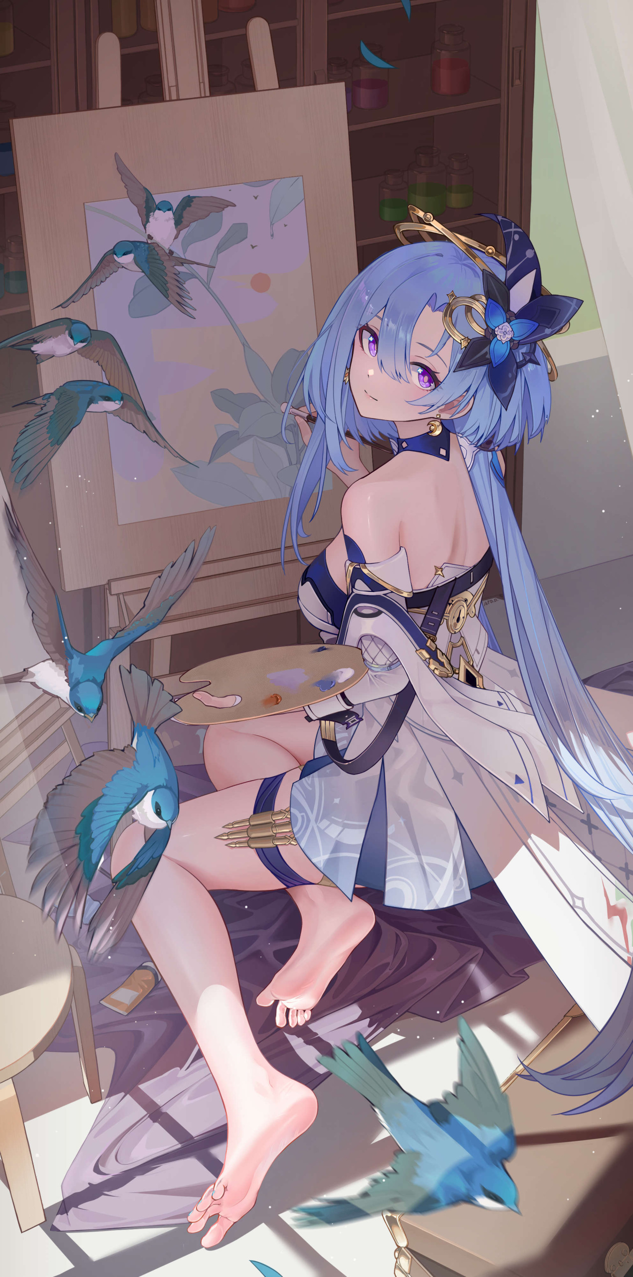 格蕾修画画