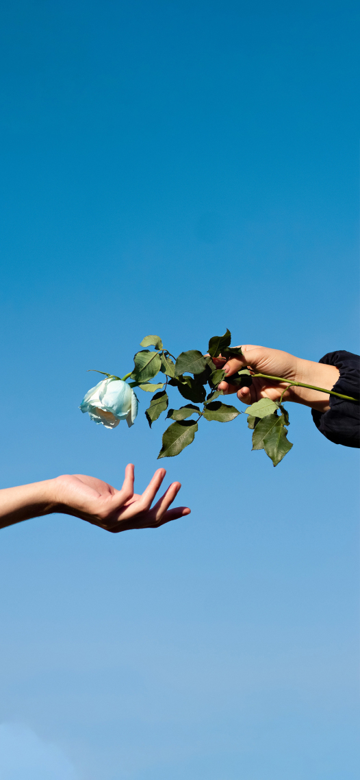 蓝天下的情侣爱情壁纸