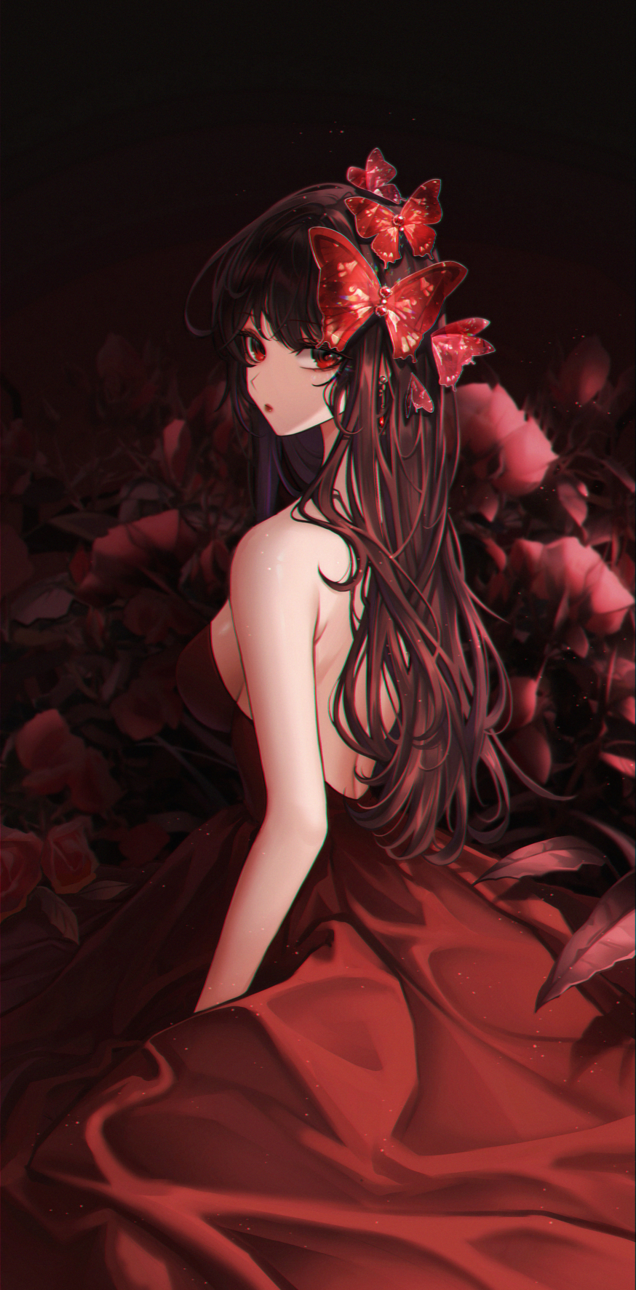 紅衣長發