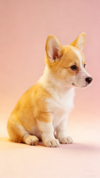 柯基温柔渐变壁纸