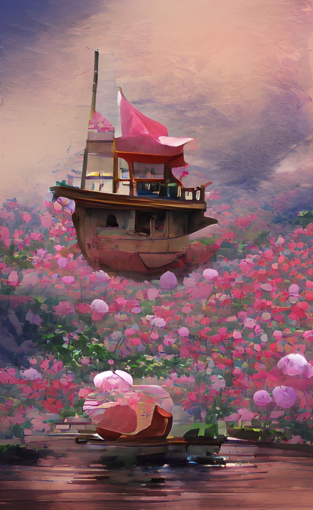 玫瑰木船