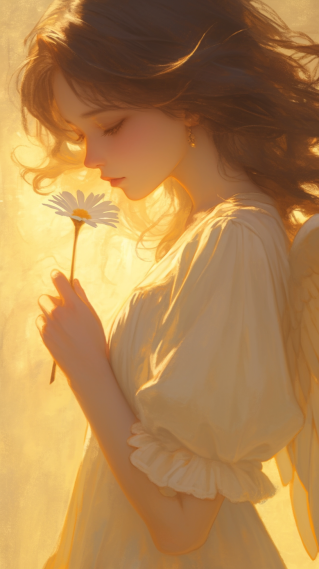 阳光鲜花女孩