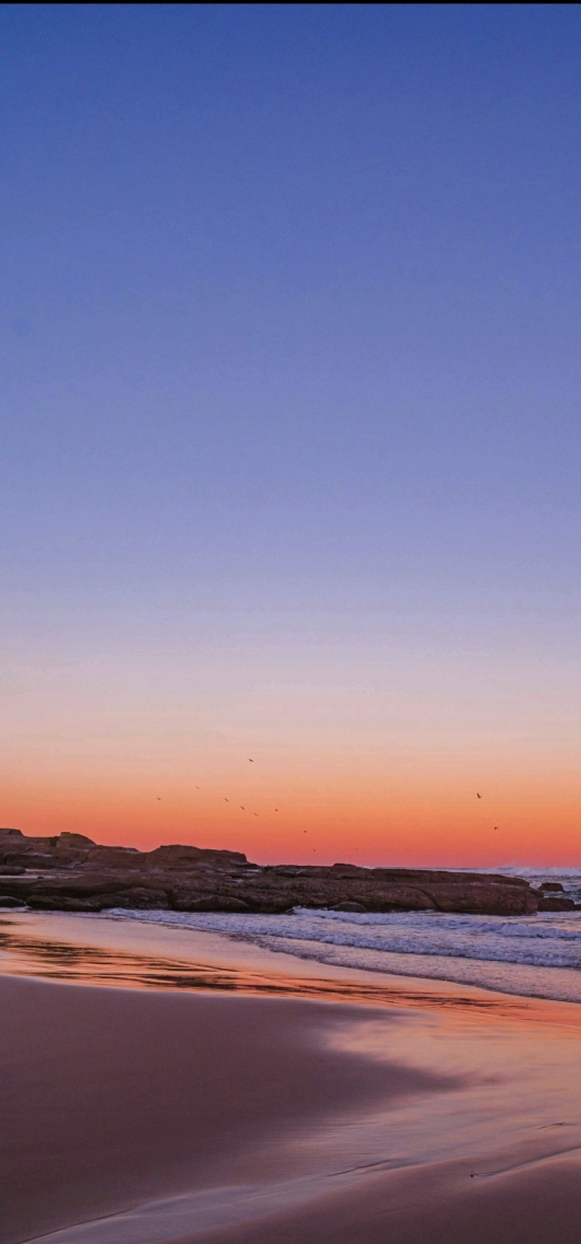 夕阳下的海景