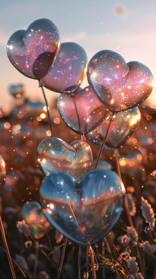 水晶爱心汽球