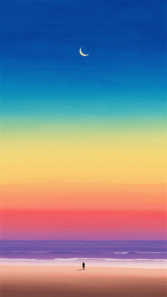 水墨画海边壁纸