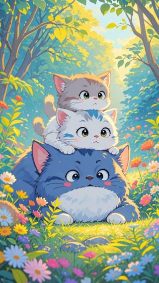 三只小猫