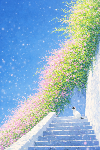 猫咪看风景