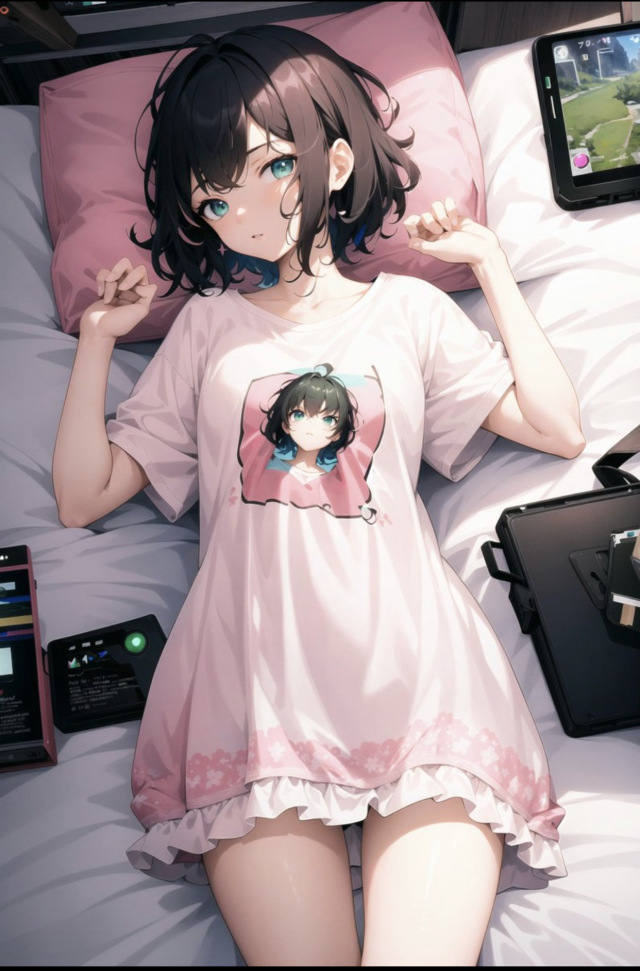 呼～玩累了