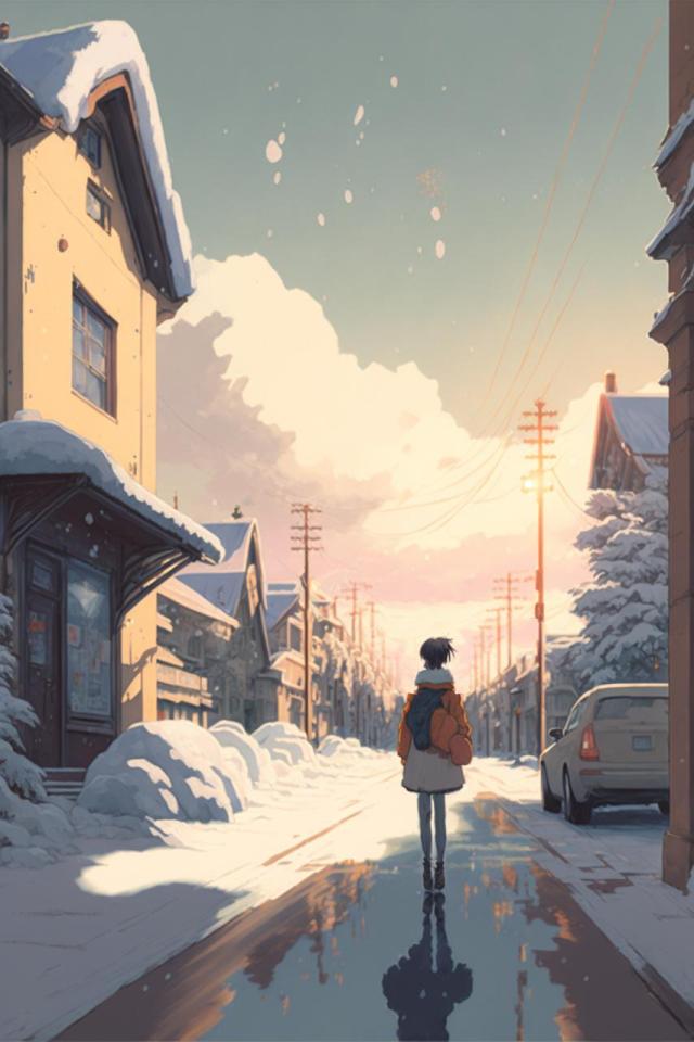 冬天動漫場景
