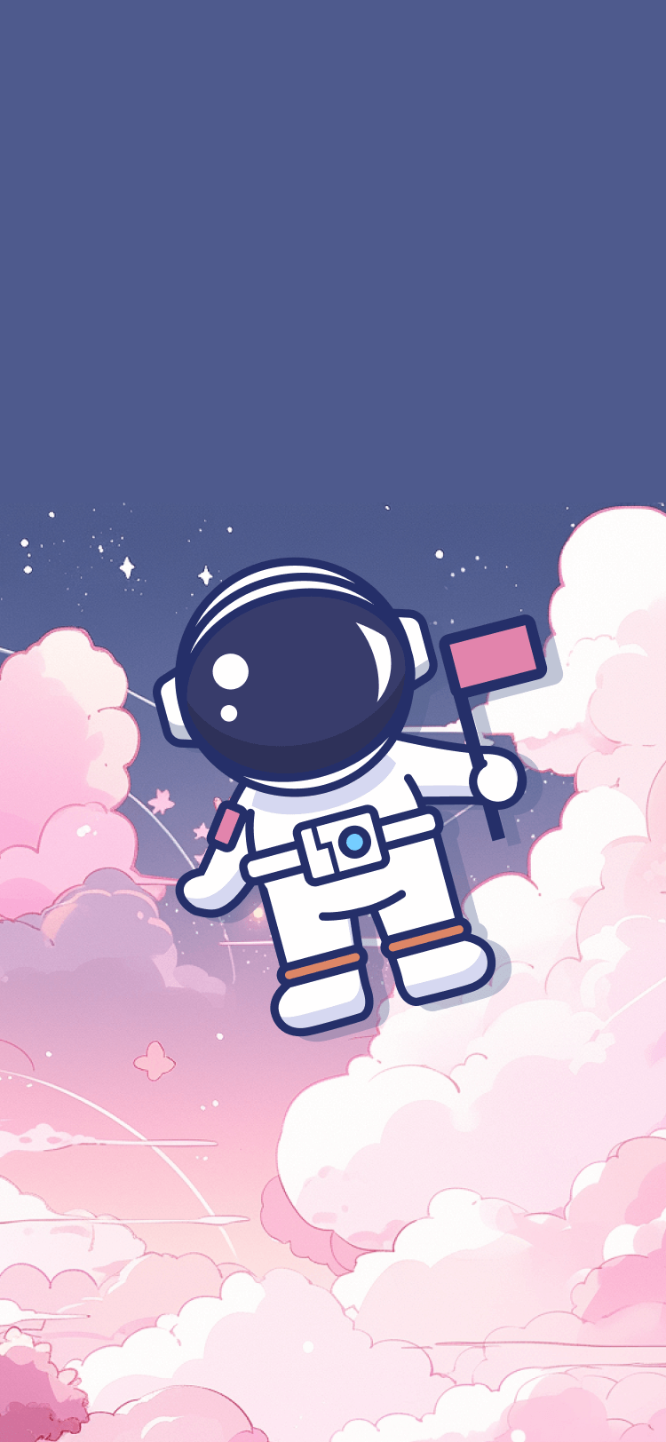 太空人晚霞-鎖屏
