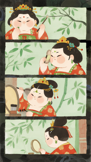 可爱唐装女